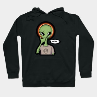 Total Solar Eclipse Funny Alien 👽 Hoodie